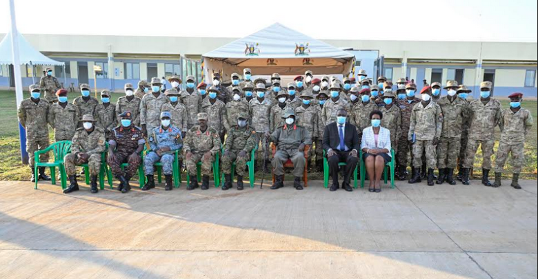 Museveni Passes out 45 Air Force Trainees at Kalangalo Marine School