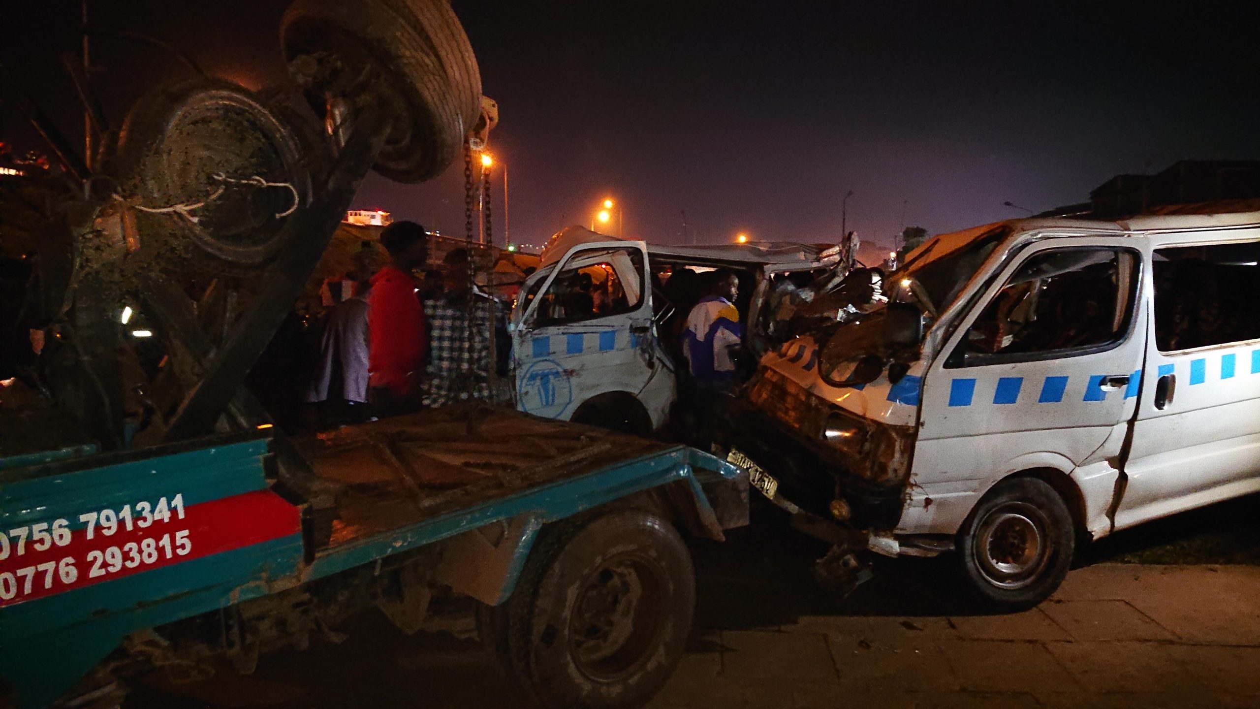 2 Dead, 3 Injured in 10-Car Collision at Namboole